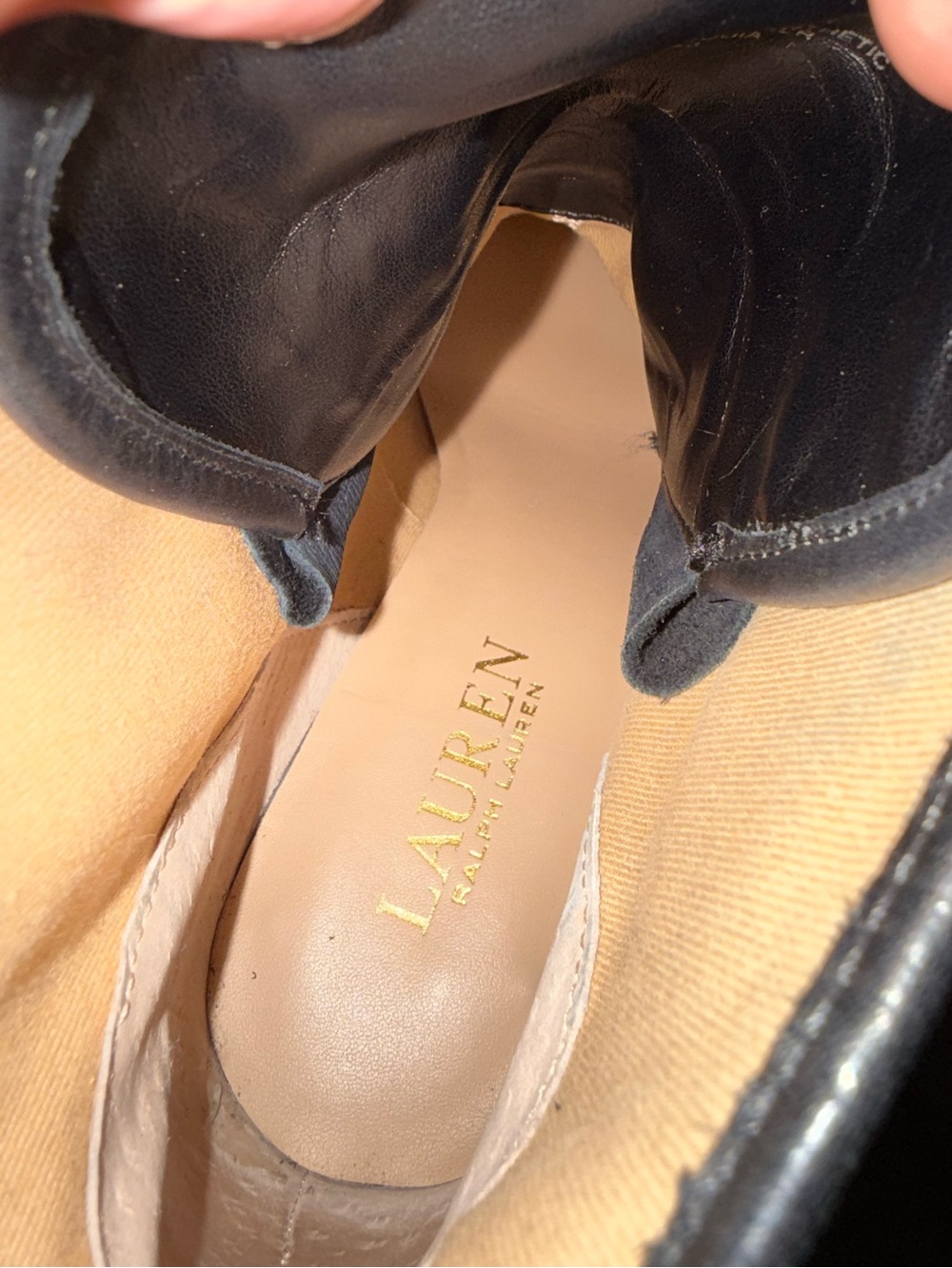 Ralph Lauren Women's Mabel Leather-Trim
Suede Bootie Sz 8.5 - Picture 10 of 10
